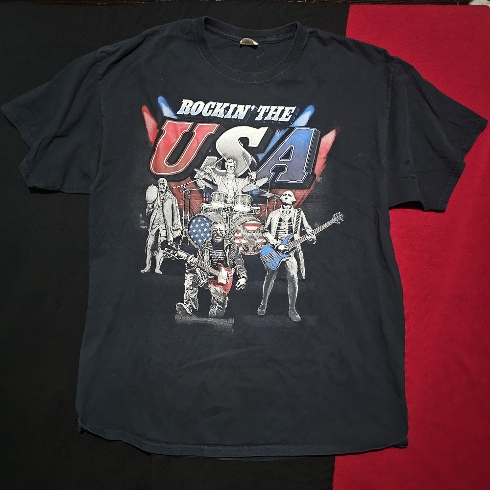 Fruit of the Loom Rockin In The USA Former Presidents Men's T-shirt Size Large
